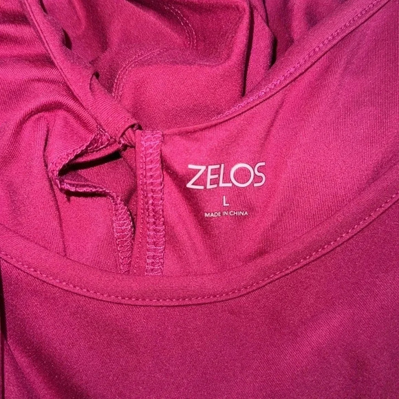 Zelos Long Sleeve Burgundy Top - Picture 5 of 6